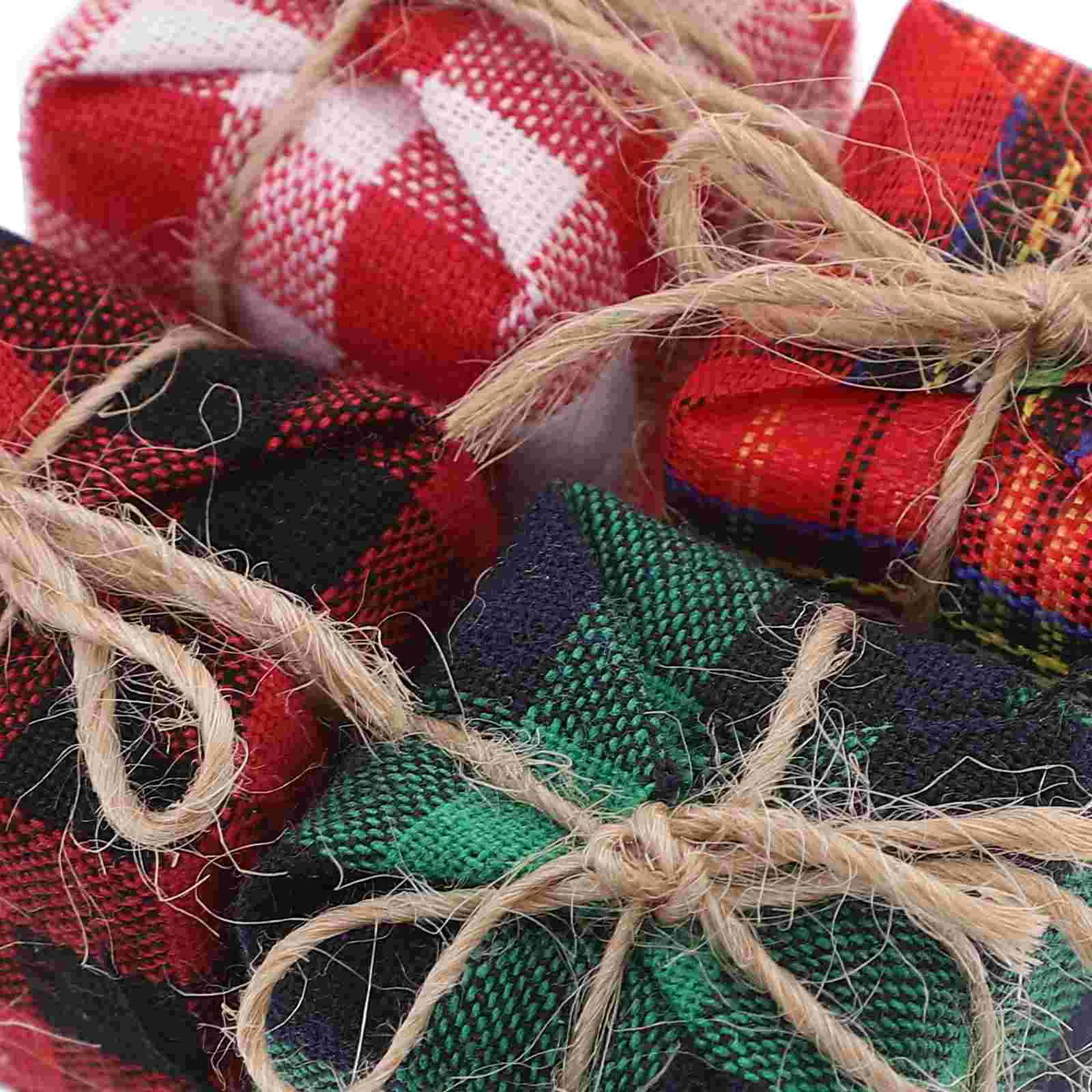 Кукольный домик мини-рождественский шотландский подарочный пакет из хлопка и