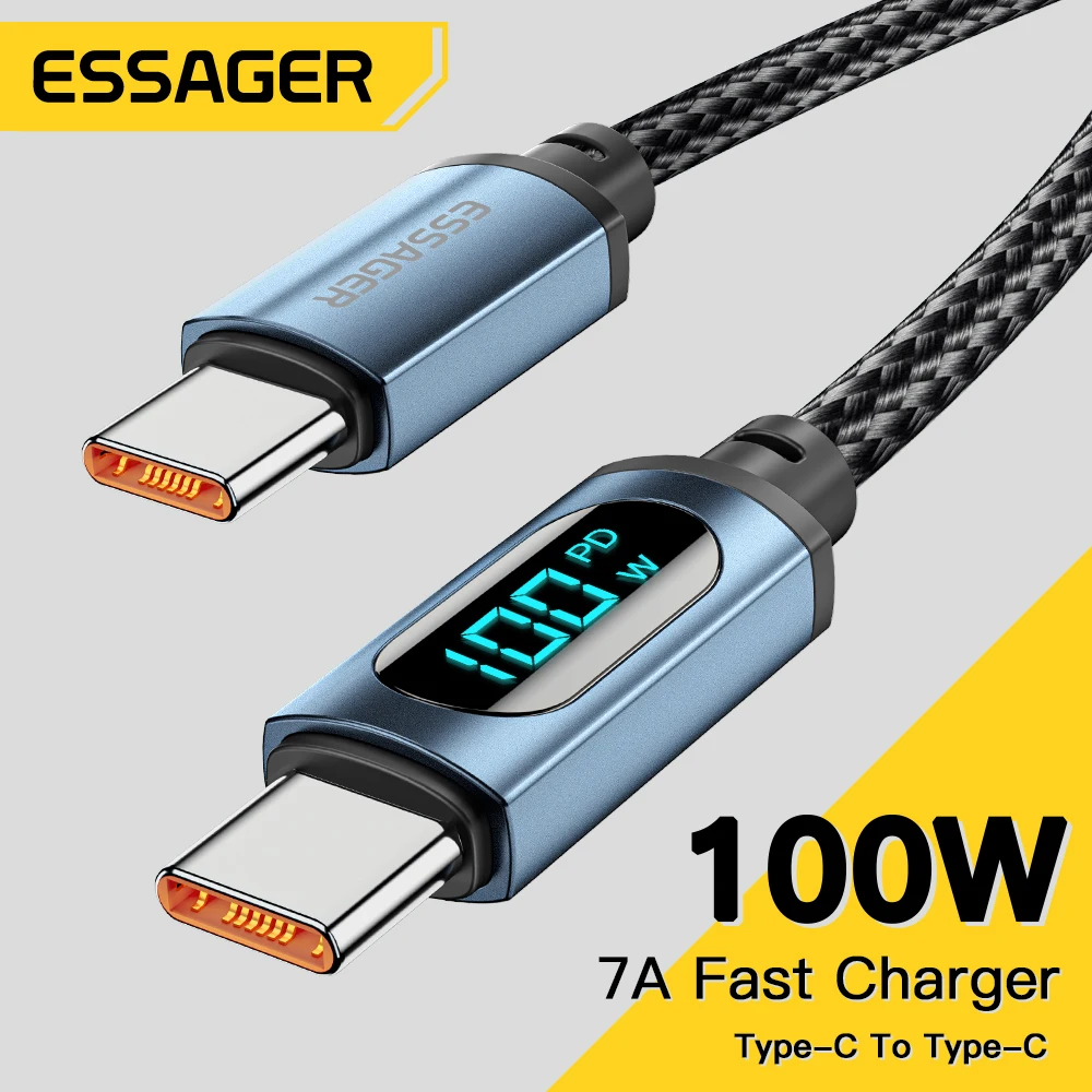 Essager PD 100W USB Type C Cable to USB C 7A Fast 