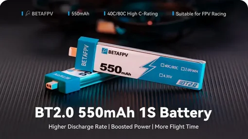 BETAFPV RC батарея BT2.0 550 мАч 1S FPV комплект гоночного дрона оригинальный Lipo разъем