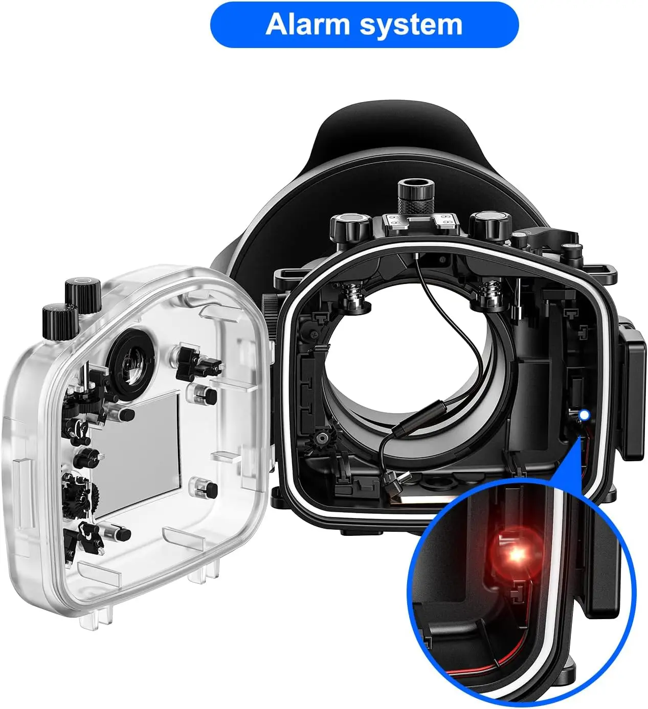 Фото Водонепроницаемый чехол Seafrogs WPC-A7RV/A7R5 для дайвинга 40 м/130 футов для Sony A7RV/A75 с объективом FE 24-70 f2.8 GM,FE 28-70 f3.5-5.6 №3