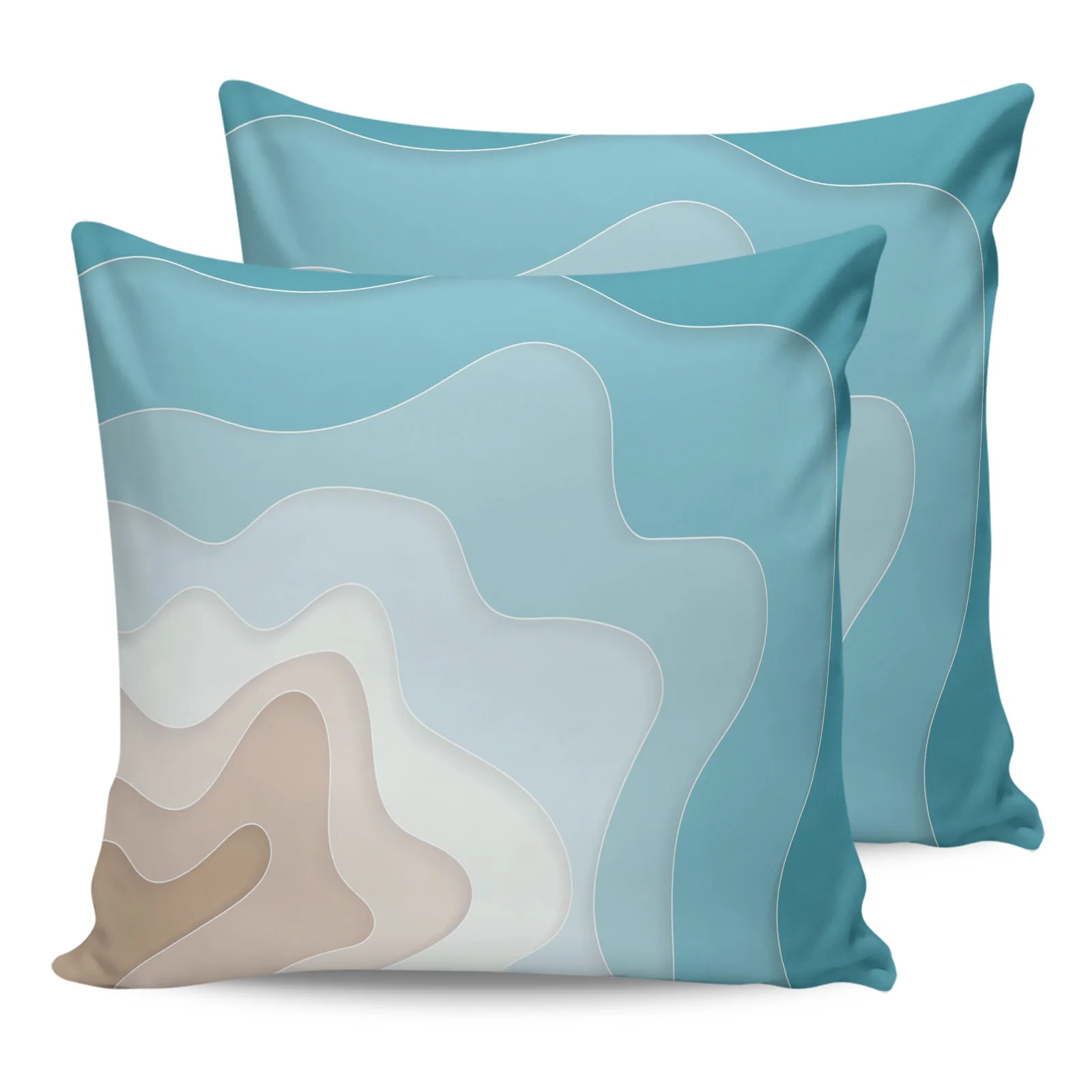 

Воздушная синяя морская Летняя Пляжная наволочка с 3D космическим рисунком для гостиной, спальни, Модный чехол для дивана с принтом, украшен...