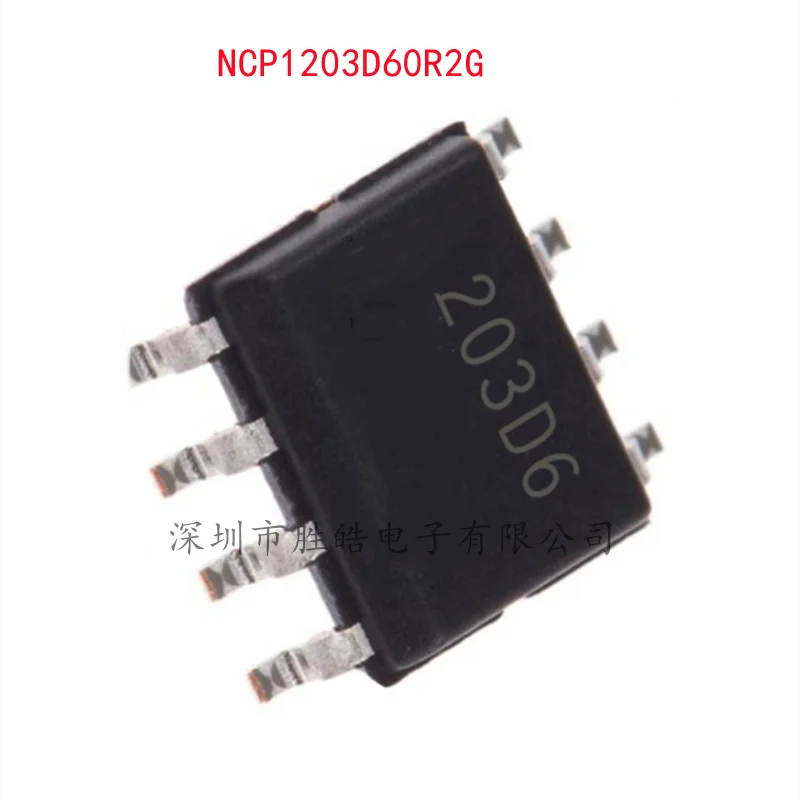 (10PCS)  NEW  NCP1203D60R2G   NCP1203D60  203D6   LCD Power Supply Chip  SOP-8   Integrated Circuit