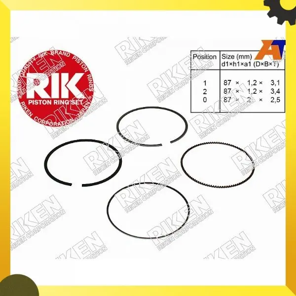 Кольца поршневые (к-т на 1 поршень) STD HONDA ACCORD/CR-V K24A 04- RIKEN 16053 |