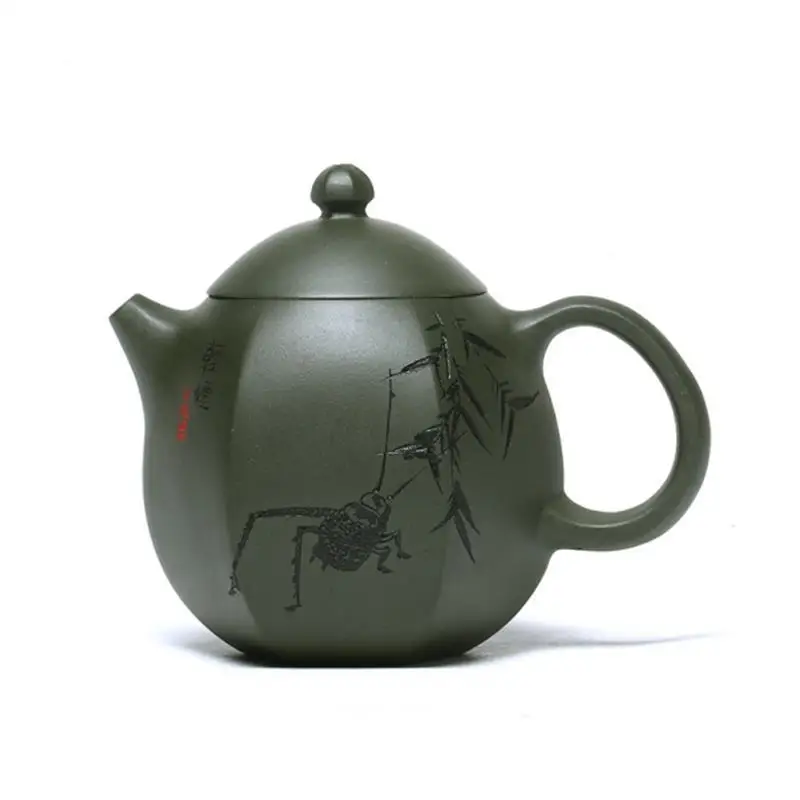 

230ml Traditional Zisha Filter Tea Kettle Classic Yixing Purple Clay Tea Pot Raw Ore Green Mud Dragon Egg Teapot Tea Sets Gifts
