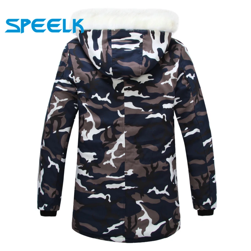 Brand New Camouflage Jackets Men Women Winter Snowcoat Fur Collar Military Parka Coat Couples Thick Cotton-padded Jacket