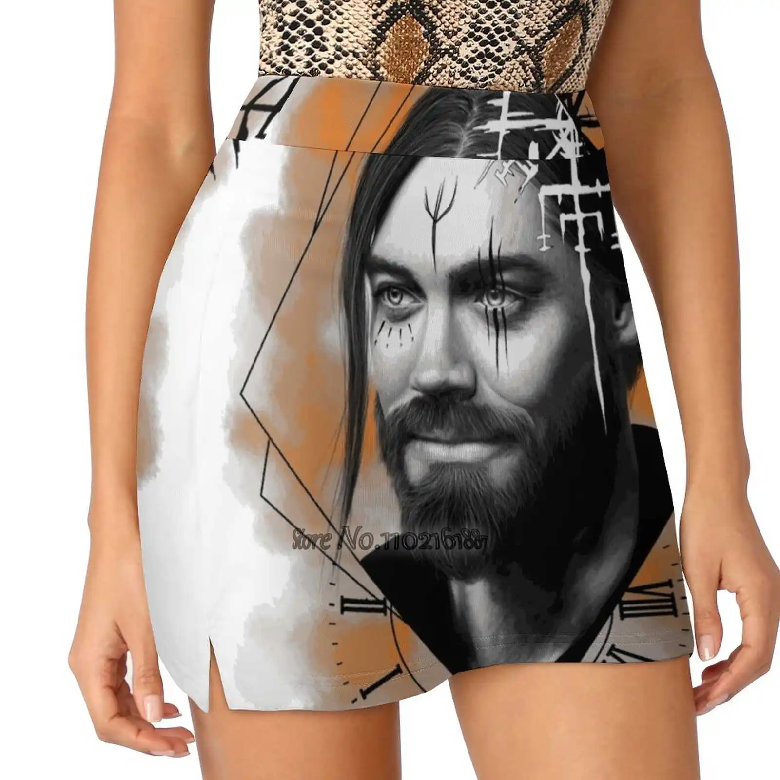 

Viking Rovia S-4Xl Tennis Skirts Golf Fitness Athletic Shorts Skirt With Phone Pocket Viking Vegvizir Rune Long Hair Beard
