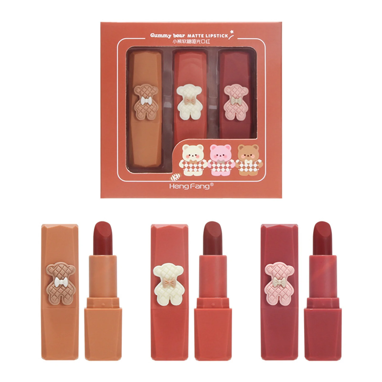 

3 шт., набор бархатных матовых блесков для губ