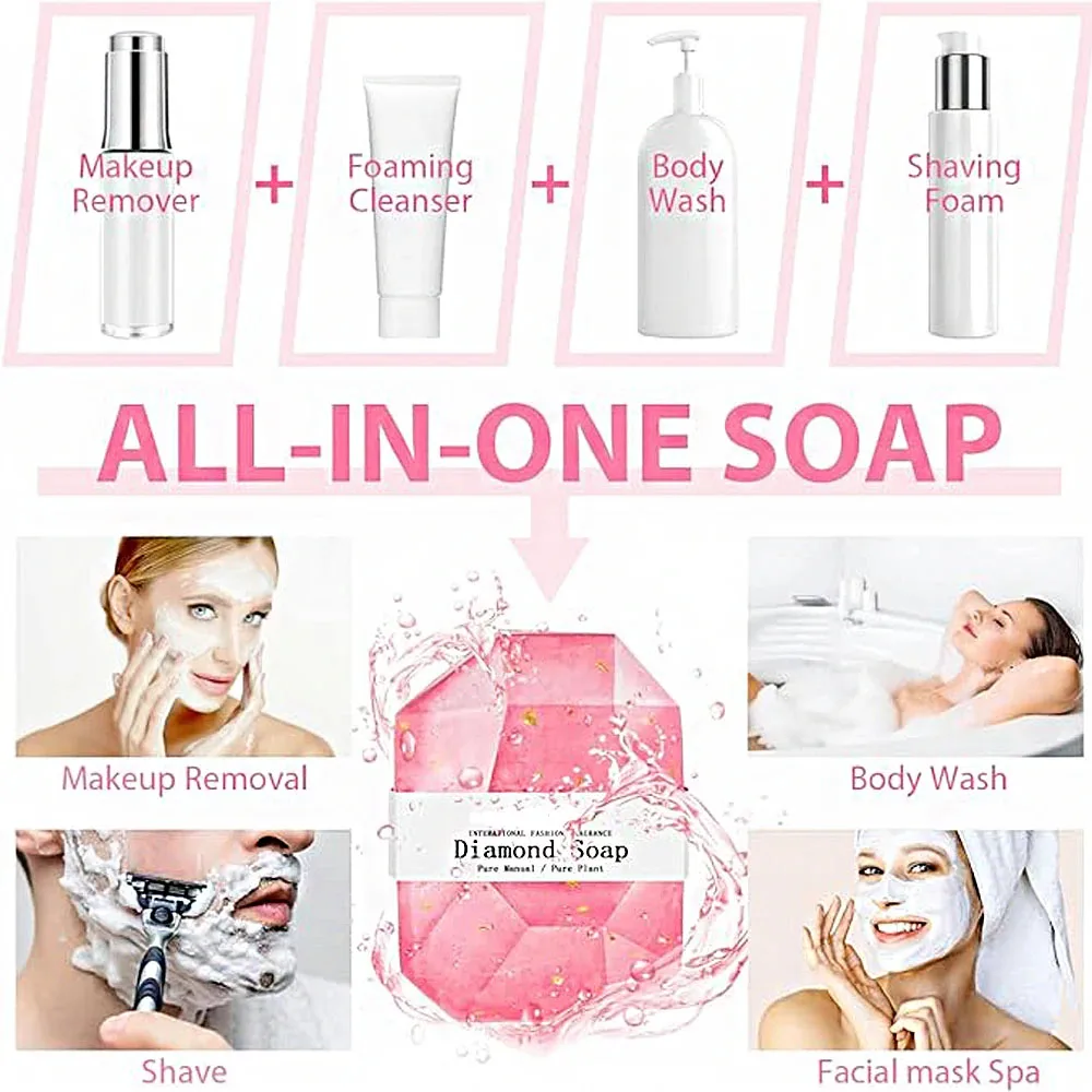 Мыло FlowWeek с гиалуроновой кислотой алмазным эфирным маслом мыло ручной работы из