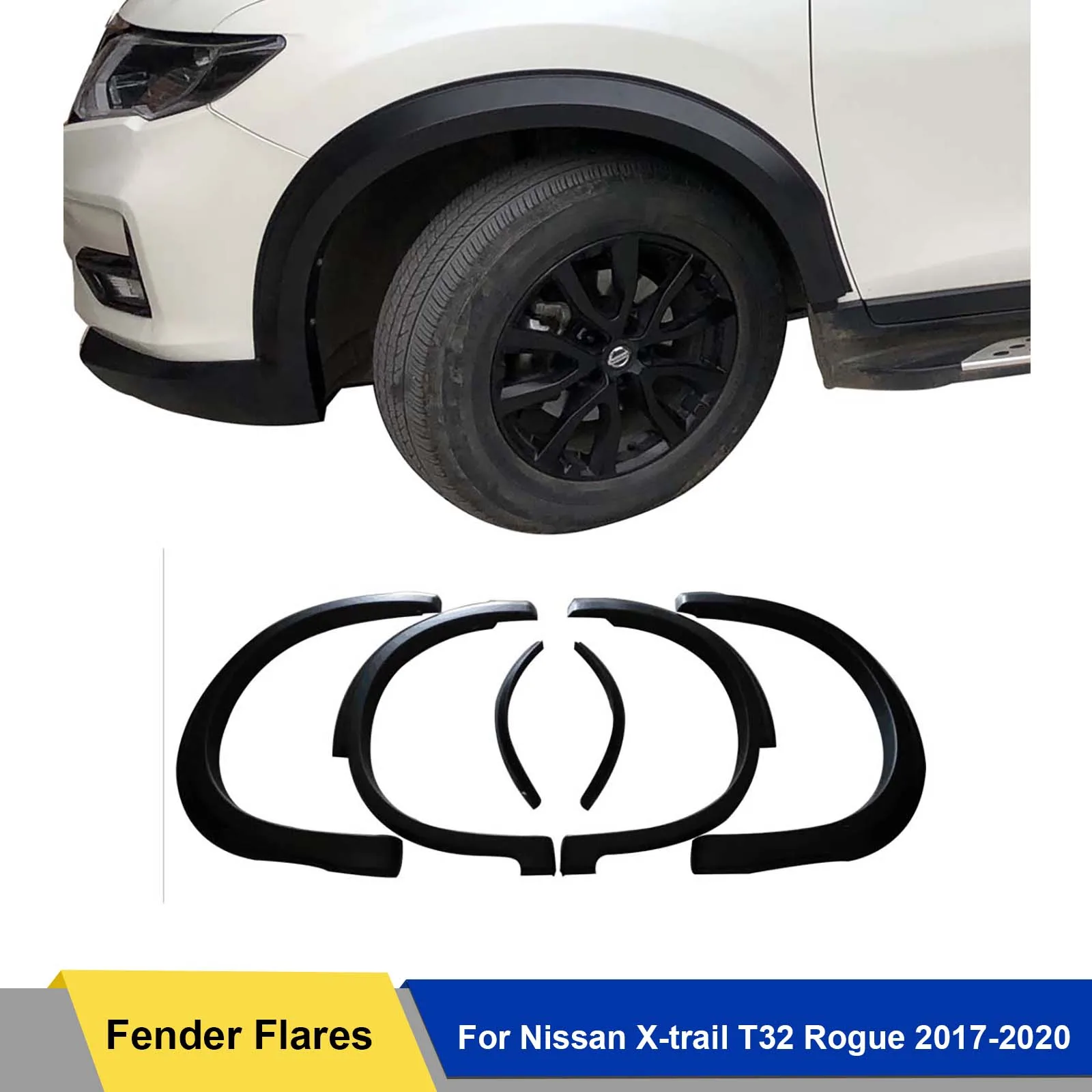 

Fender Flares Wheel Arch Raptor Style Guard For Nissan X-trail T32 Rogue 2017 2018 2019 2020 Matte Black 8pcs Guard Cover