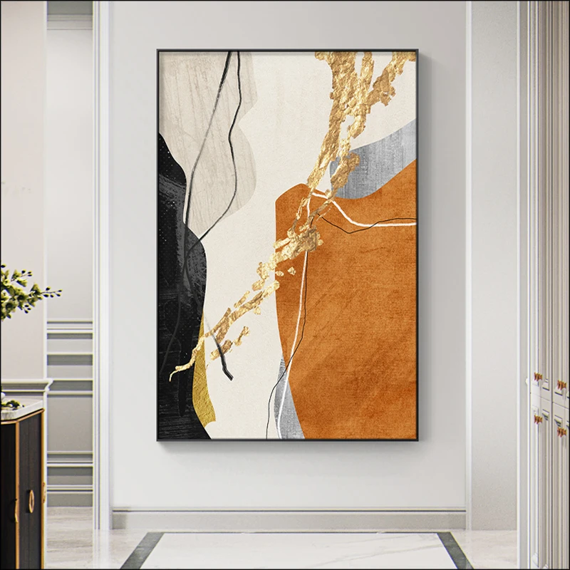 

Modern Light Luxury Abstract Canvas Painting Line Aesthetic Decorative Painting Abstract Art Corridor Hanging Painting High-end