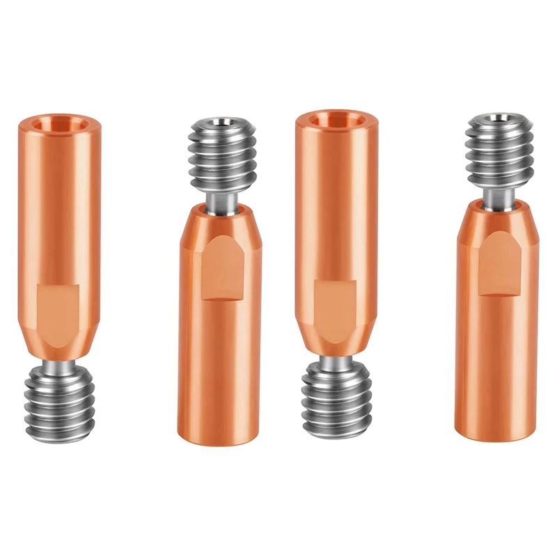 

4 Pcs All Metal Smooth Heatbreak Upgrade Titanium And Copper Bimetal Throat Nozzle For Ender 3 V2 Ender 3 Pro CR10