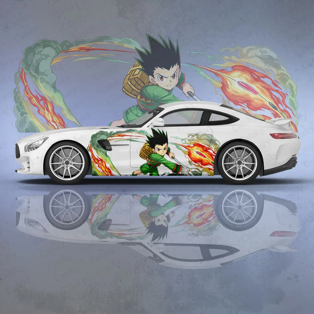 

Аниме HUNTER×HUNTER 2 шт. наклейка на кузов автомобиля для универсального большого автомобиля наклейка на боковую сторону автомобиля Наклейка Наклейки