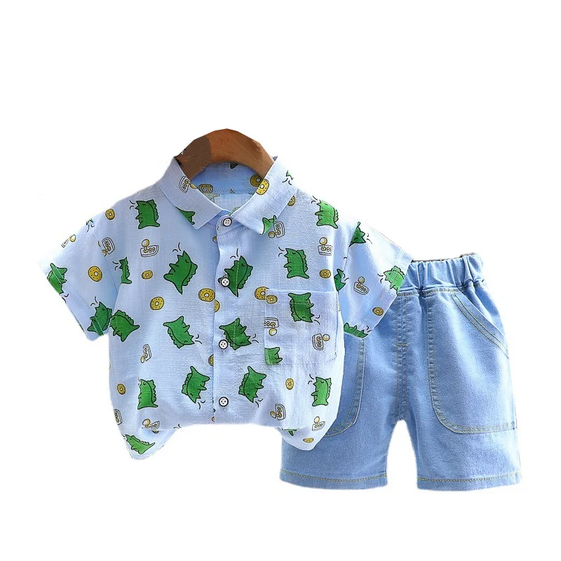 

New Summer Baby Clothes Suit Children Boys Fashion Cartoon Shirt Shorts 2Pcs/Sets Toddler Sports Casual Costume Kids Sportswear