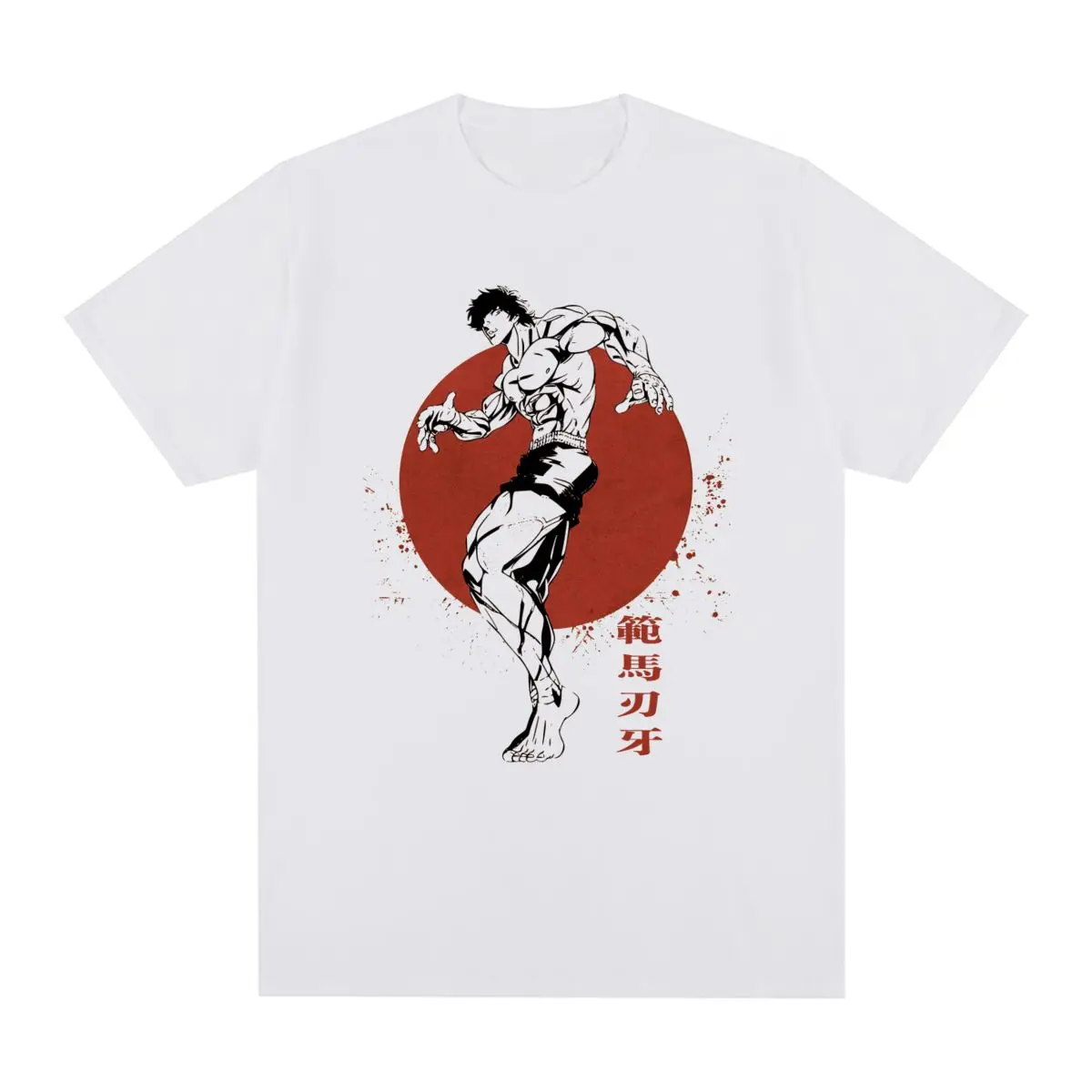 

Baki Vintage T-shirt Anime Manga Cotton Japanese Classic Casual Soft Men T shirt New Tee Tshirt Womens Tops