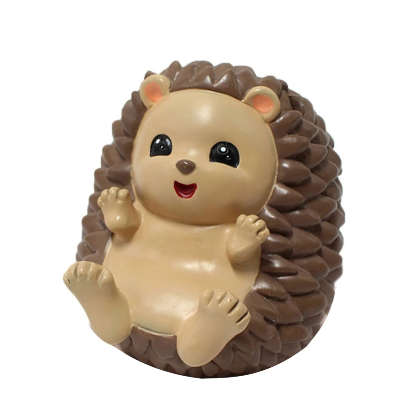 Holder With Phone Stand Resin Pen Cup 3d Hedgehog Craft Ornaments For Student Adult Birthday Gift