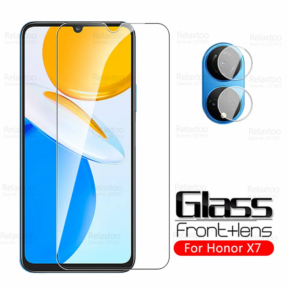 

Для Honor X7 стекло 2To 1 камера закаленное стекло для HonorX7 Xonor Honer X7 X 7 CMA-LX2 6,74 "Защитная пленка для экрана