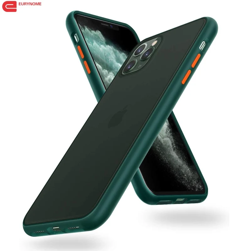 Противоударный силиконовый чехол для iPhone 11 Pro XS Max XR X прозрачный матовый защитный
