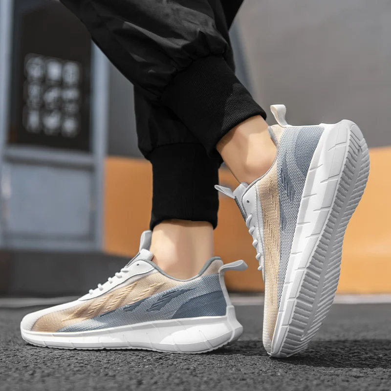 Light Sneakers Men Shoes Mesh Breathable Sports Shoes Men Training Shoe Athletic Running Walking Gym Shoes Bigger Size 39-47