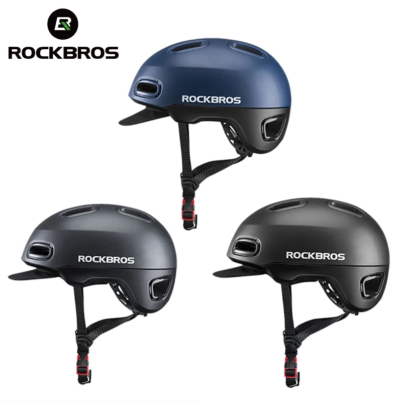 

ROCKBROS official Bike Helmet Breathable Motorcycle EPS Integrally Shockproof Helmets Adjustable Hat Safeted Helemt