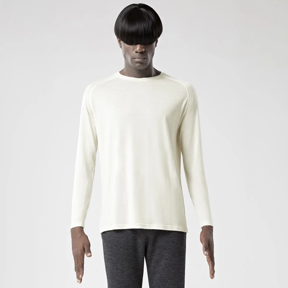 

Men 100% Merino Wool sport T shirt Jersey Base Layer Long Sleeve Midweight Top Out door Warm Thermal Clothes Shirt
