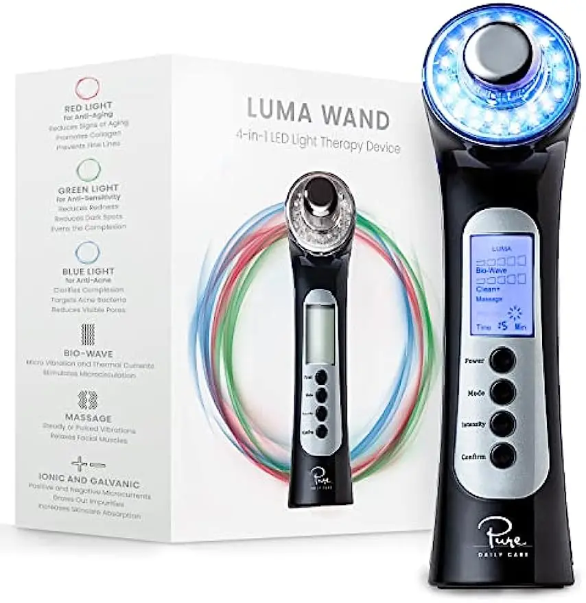 

4 in 1 skin treatment stick Ion therapy LED light machine Wave stimulation massage for anti-aging firming Wrinkle removal