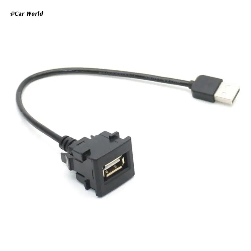 

6XDB USB панель приборной панели Удлинительный кабель штекер-гнездо для автомобилей грузовиков лодок