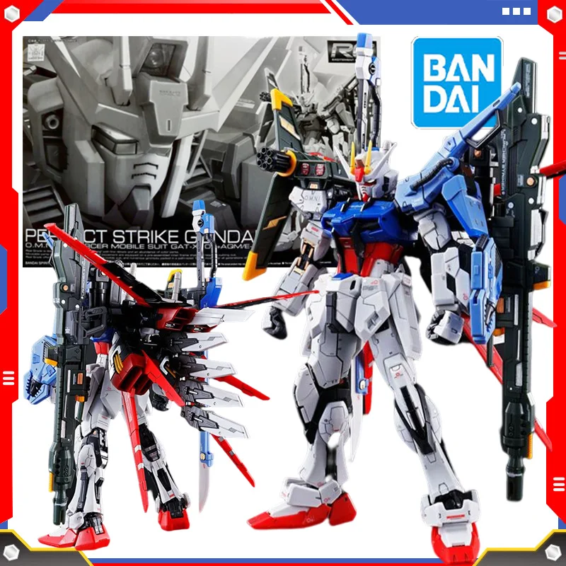 

Bandai Original RG 1/144 PERFECT STRIKE Gundam PB Limited Anime Action Figure Assembly Model Kit Robot Toy Gift for Children Kid