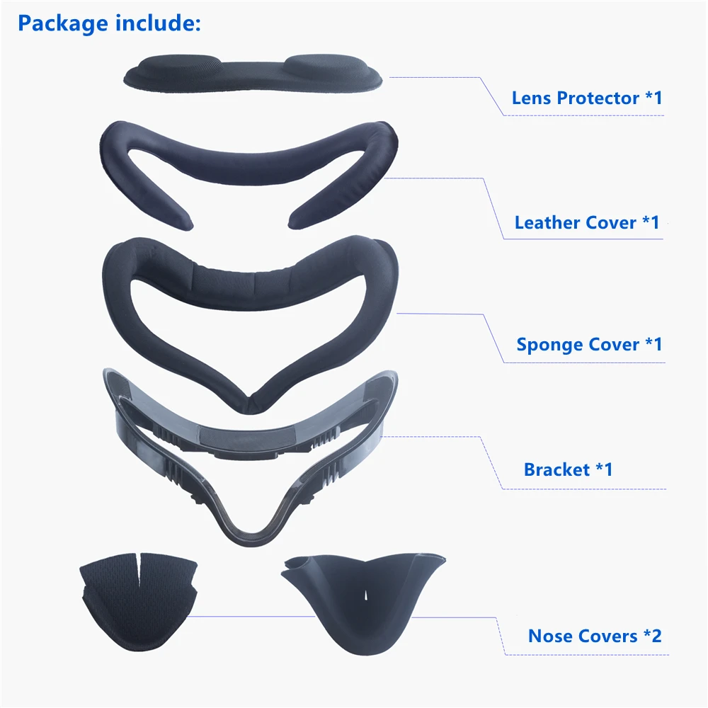 

Cover Set Eye Face For Oculus Quest 2 VR Headset Foam Sponge Pad Cushion Bracket Protective Eye Pad for Quest2 VR Glasses Access