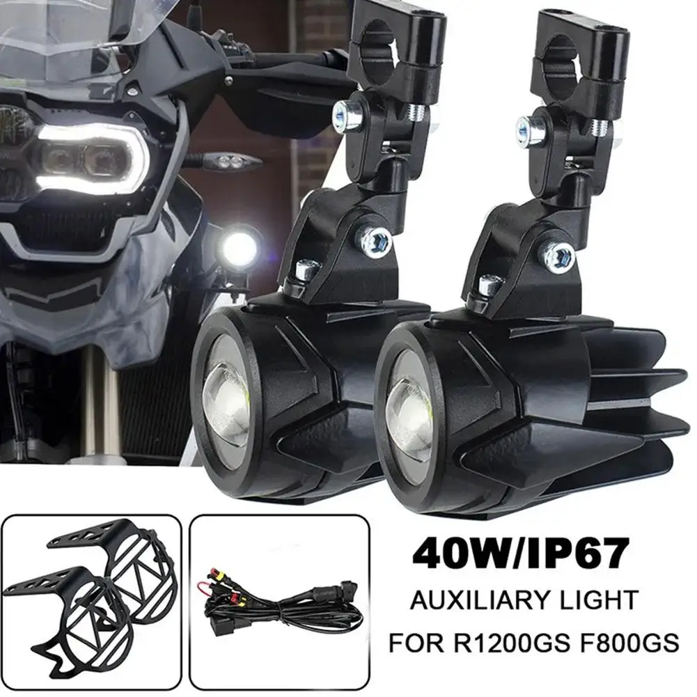 

Motorcycle LED Fog Lights Front Spot Lamp Auxiliary Light Currency Lamp Waterproof Accessories Driving Spotlight R7U1