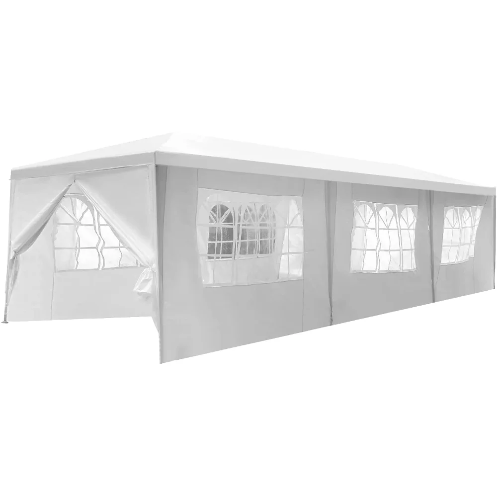 Party Wedding Tent White Gazebo With 8 Side Walls Festival Camping
