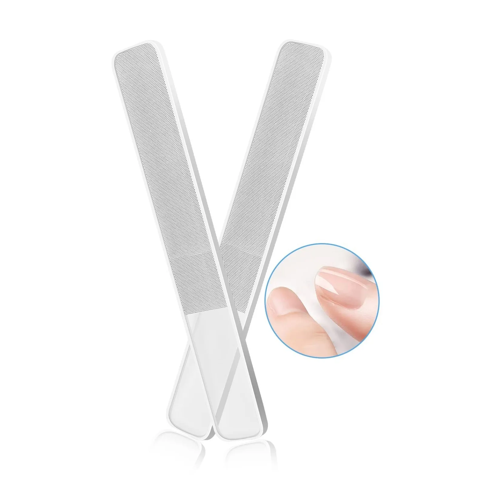 

Professional Nail File Double-Sided Etched Glass Files for Nails Beauty Glass Fingernail File for Natural Nails, Washable