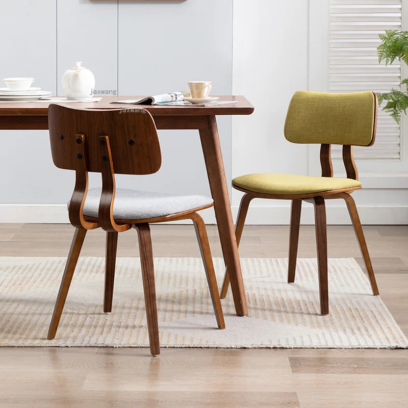 

Скандинавские обеденные стулья из твердой древесины, стул со спинкой для кухни, спальни, Современная Минималистичная мебель для дома, стул для ресторана гостиницы