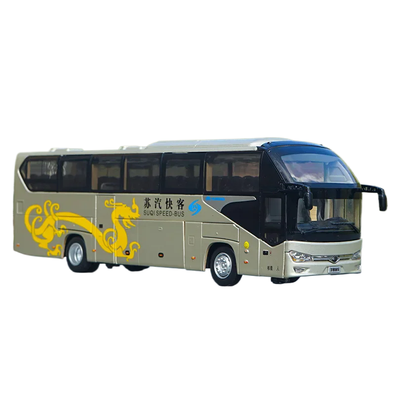 Фото Коллекционный 1:42 Yutong 6128 Suqi Express Alloy Tourist Highway Bus Миниатюрный, высококачественный игрушечный автобус-симулятор для взрослых №1