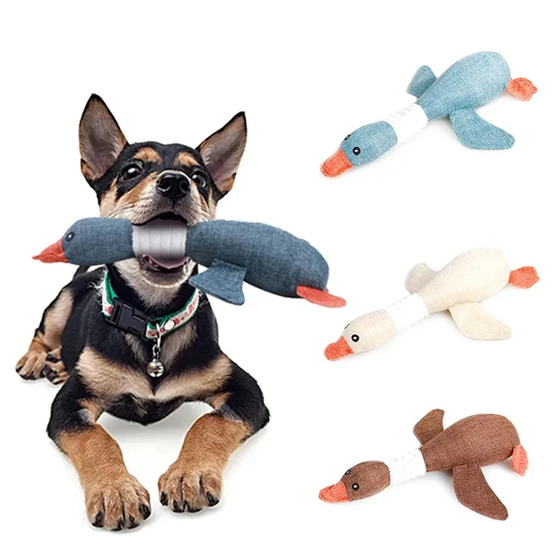 

Training Puppy Dolls Cute Cartoon Wild Goose Plush Pet Dog Chew Toys Dog Dental Cleaning Tools Pet Supplies
