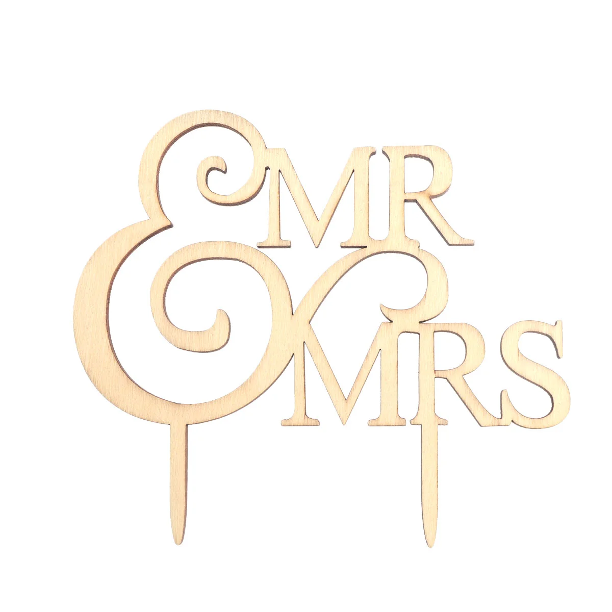 

Cake Topper " Mr&Mrs " Wood Wedding Cake Decorations (Wood colour)