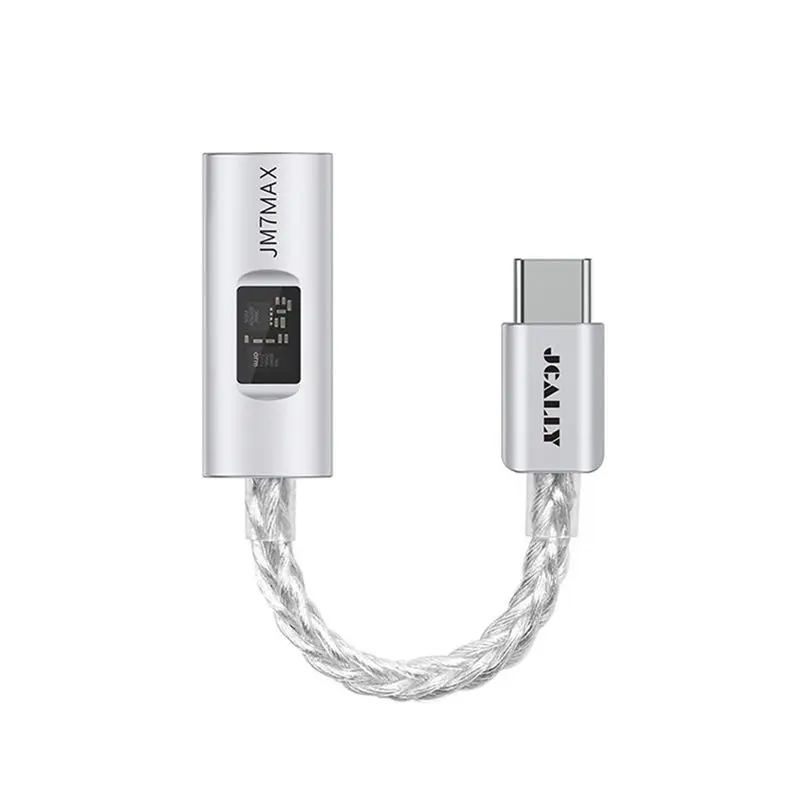 Фото Адаптер JCALLY CX31993 DAC JM7MAX Type-C, портативный усилитель, визуальный Hi-Fi USB-адаптер с выходом 3,5 мм, цифровой, для Android/IOS, поддерживает микрофон №1