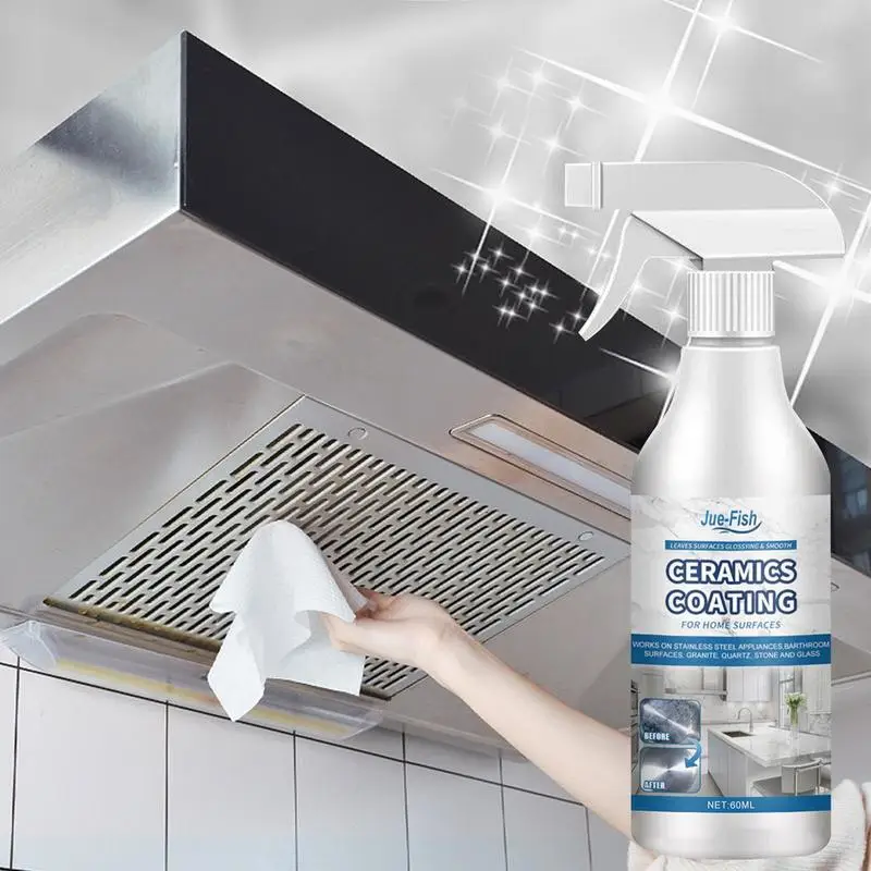 

60ml Ceramic Spray Coating Easy Use Safety Kitchen Cleaner Multifunctional Protective Coating for Stainless Steel Ceramic Tile
