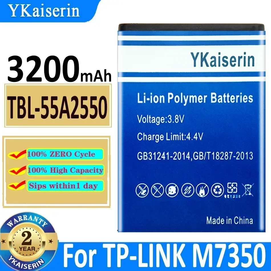 YKaiserin 3200 мАч TBL-55A2550 TBL 55A2550 Аккумулятор для TP-LINK M7350 TL-TR961 2500 л + трек-код