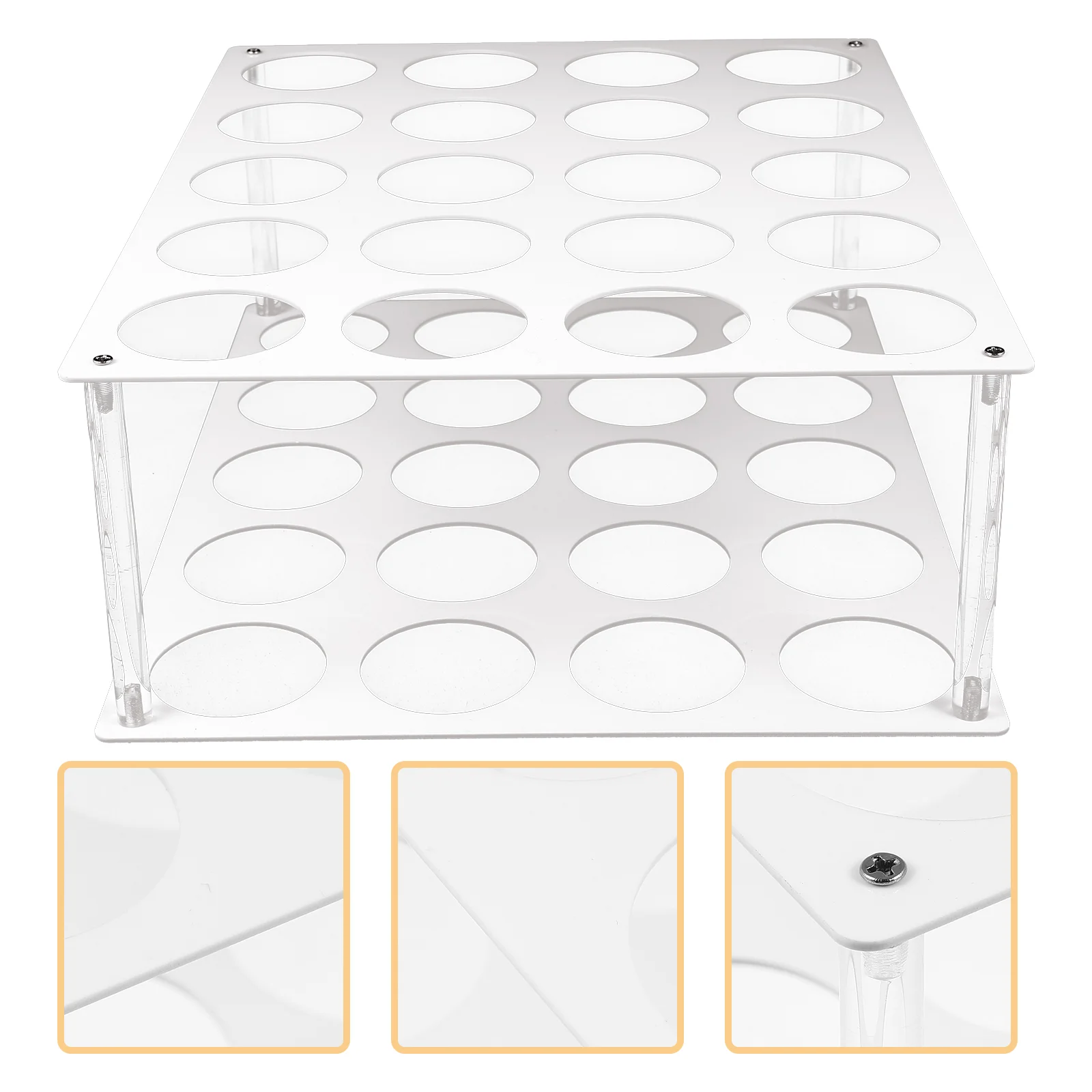 

Vinyl Roll Holder Vinyl Storage Rack Organizer Display Stand for Vinyl Rolls for Craft Paper Room Decor 1 Set 20 Hole White