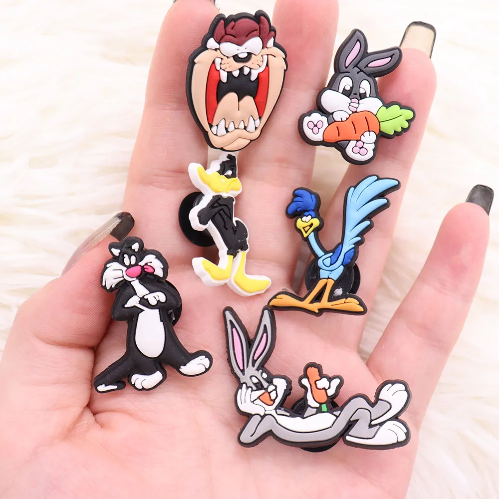 

Mixed Style 50Pcs Anime Cartoon Bunny Rabbit Dog PVC Shoes Buckle Decorations Clog DIY Wristbands Croc Charms Jibz Accessories