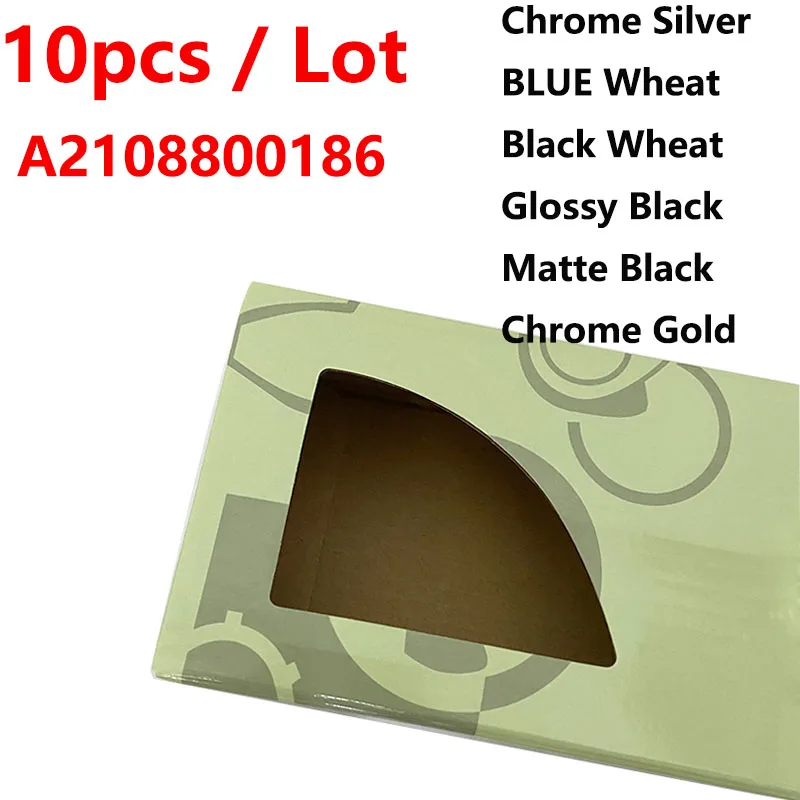 

10 Stks/partij Blauw Mat Glanzend Zwart Tarwe Goud Chroom Zilver 44Mm 123Mm Zinklegering 3d Voormotorkap Auto Styling