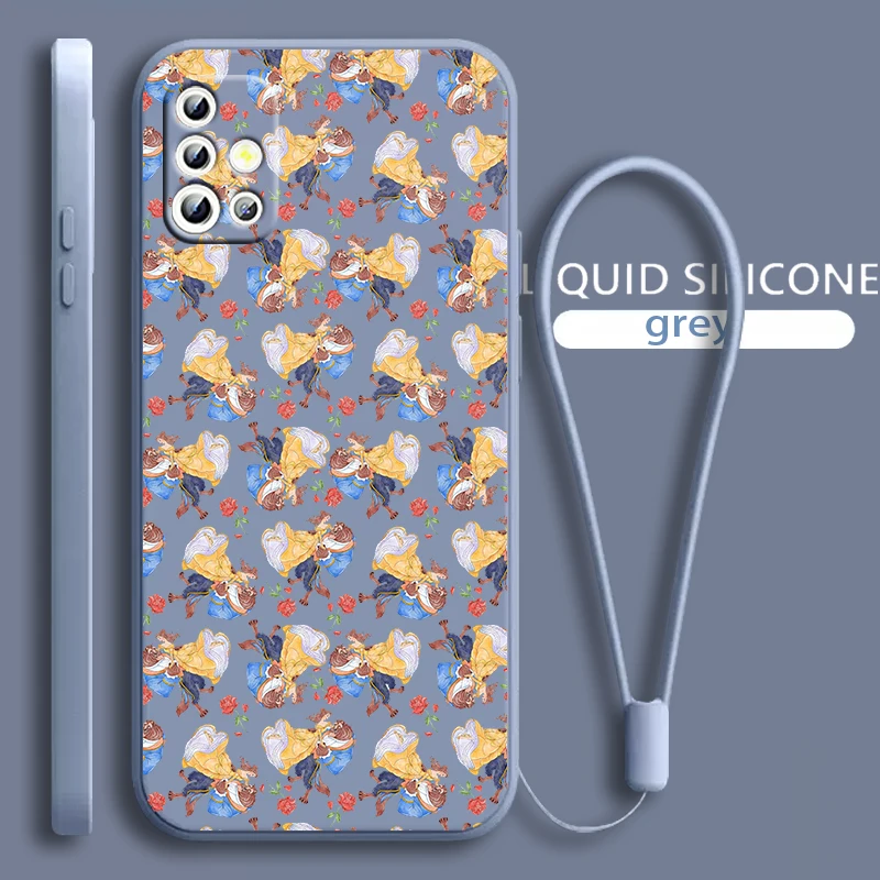 

Princess Cartoon For Samsung Galaxy A71 A51 A81 A91 A41 A31 A21S A11 A01 A50 A30 A20S Liquid Rope Soft Phone Case Coque Capa