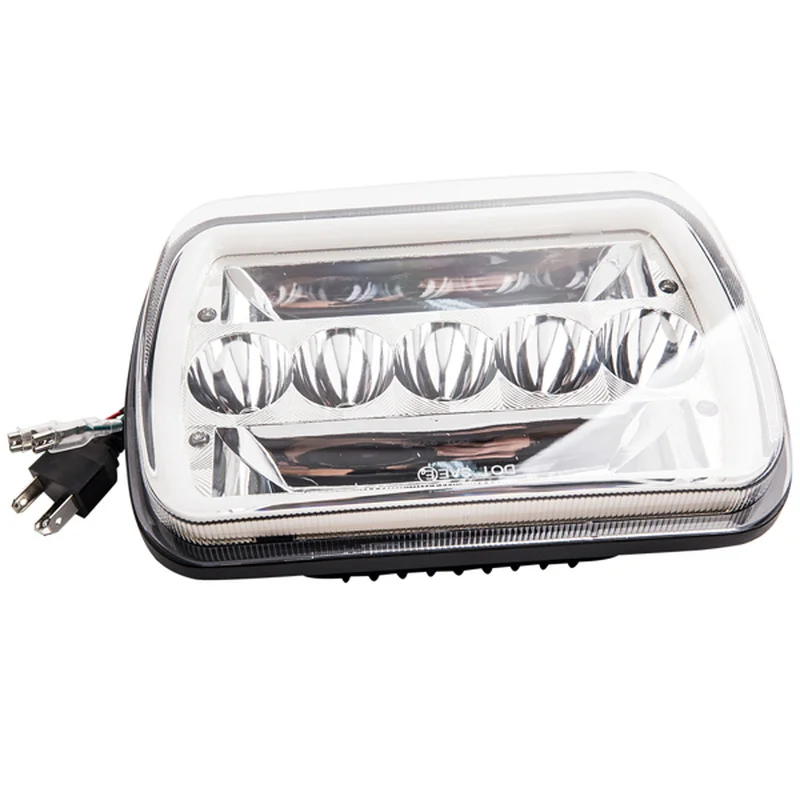 

7X6/5x7 Spot Flood Combo Beam LED Headlight with Halo DRL For Ford F-150 Range