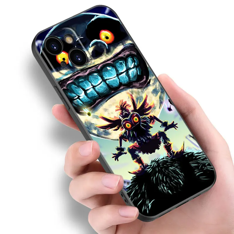 Черный силиконовый чехол Z-Zeldas для Apple iPhone 12 13 Mini 11 14 15 Pro Max 7 8 Plus X XR XS SE 2020 2022