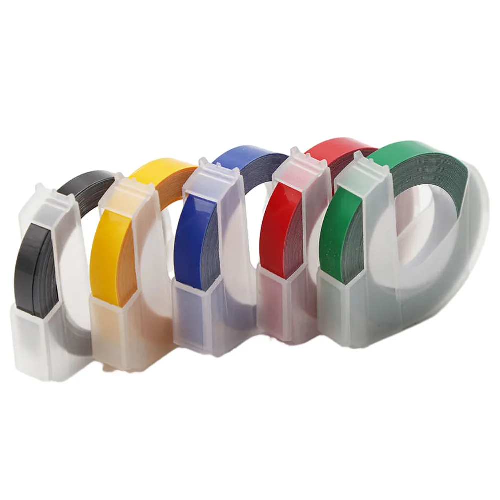 

Durable General Home Use Paper Organization Label Tape 9mm Labeler Embossed 3D Tape For Motex Printer For Dymo 3D