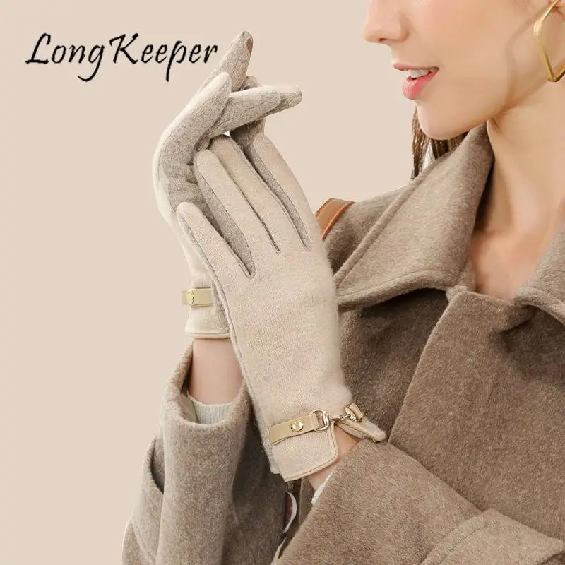 

Gloves Winter For Women Touch Screen Full Finger Mittens Padded Windproof Warm Fashion Outdoor Gloves Y2K Accessories LongKeeper