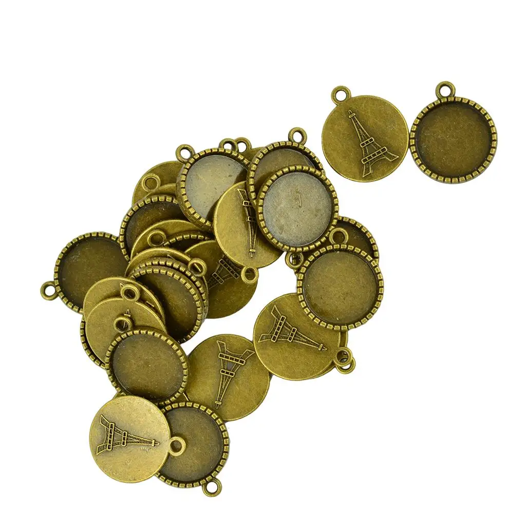 

30pcs Blank Cabochon DIY Empty Base Pendant Connector 18cm with Tower