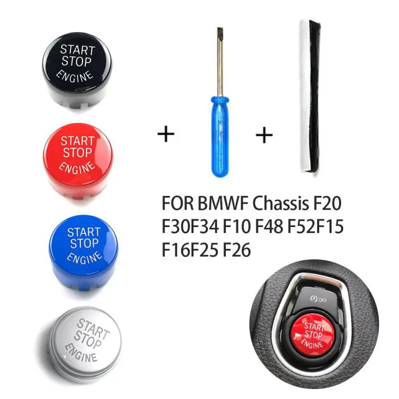 

Car Engine START Button Cap Cover Decor For BMW F20 F21 F30 F34 F10 F07 F48 F52 F15 F16 F25 F26 STOP Switch Cover Accessories