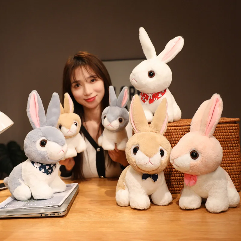 

14-35CM Cartoon Plush Rabbit Toys Simulation Cute Rabbit Dolls Stuffed Soft Animal Pillow Keychain Dolls Children Girls Decor