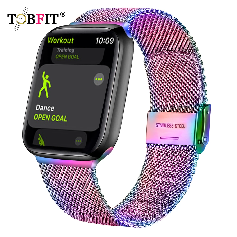 

Широкий металлический браслет из нержавеющей стали для Apple watch band 44 мм 40 мм 45 мм 41 мм 42 мм 38 мм, браслет для iWatch Series 1 2 3 4 5 se 6 7